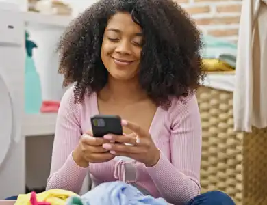 Woman Ordering Laundry Services 1200X1200