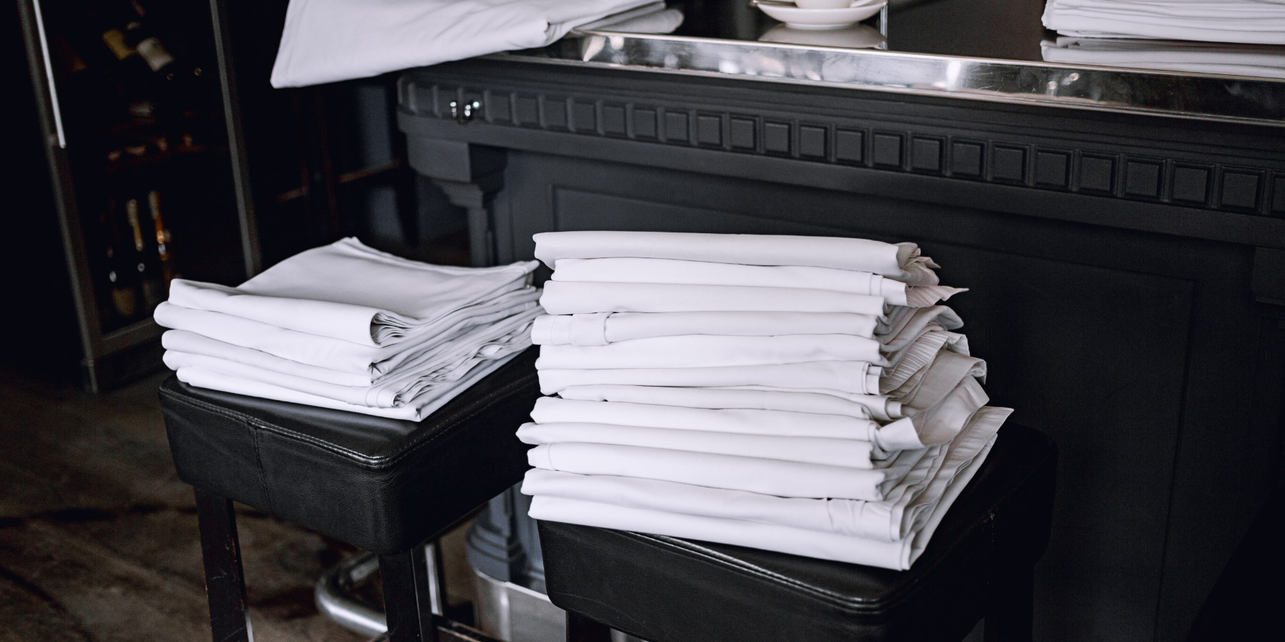 Restaurant Laundry Linens On Bar Stool 1800X900